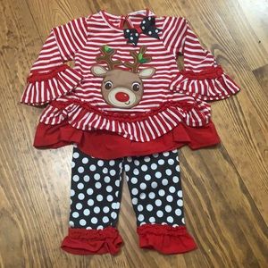 6-9 Months Reindeer Holiday Outfit